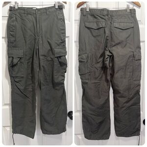 Aritzia TNA Supply Cargo Pants Relaxed Baggy Utility Charcoal Dark Gray Size 6